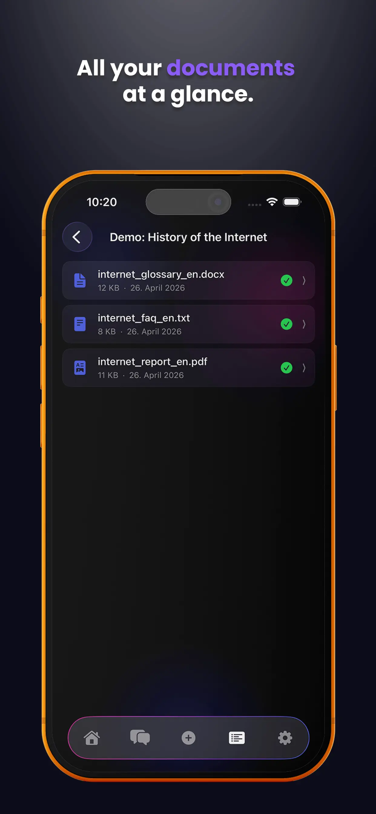 Settings for appearance and language